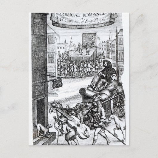 De Comical Romance" van Paul Scarron Briefkaart (Voorkant)