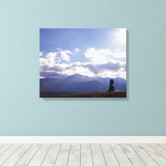 De Commando Monument Scotland Canvas Afdruk (Insitu (Houten vloer))