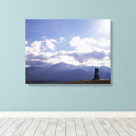 De Commando Monument Scotland Canvas Afdruk (Insitu (Houten vloer))