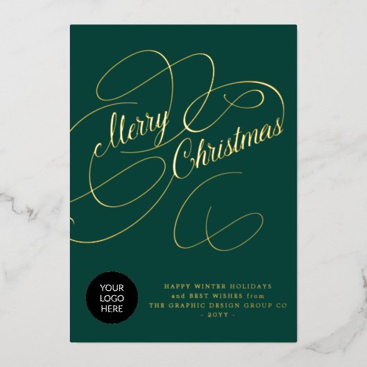De commerciële groeten van de kerst onderneming do folie feestdagenkaart (Voorkant)
