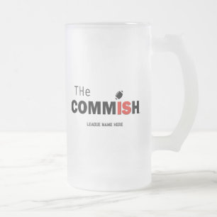 De Commish 16 oz Frosted Mok Fantasy Football