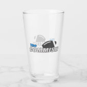De Commish 16 oz Pint Bierglas Glas (Achterkant)