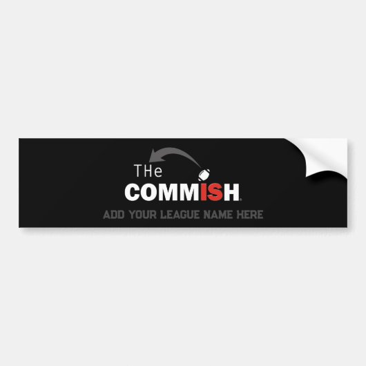 De Commish-Bumpersticker Voeg een aangepaste naam  Bumpersticker (Voorkant)