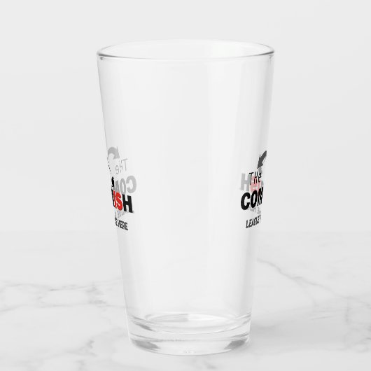 De Commish Custom 16 oz Pint Bierglas Glas (Rechts)