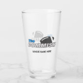 De Commish Custom 16 oz Pint Bierglas Glas (Achterkant)