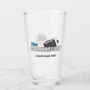 De Commish Custom 16 oz Pint Bierglas Glas