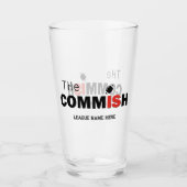 De Commish Custom 16 oz Pint Bierglas Glas (Voorkant)