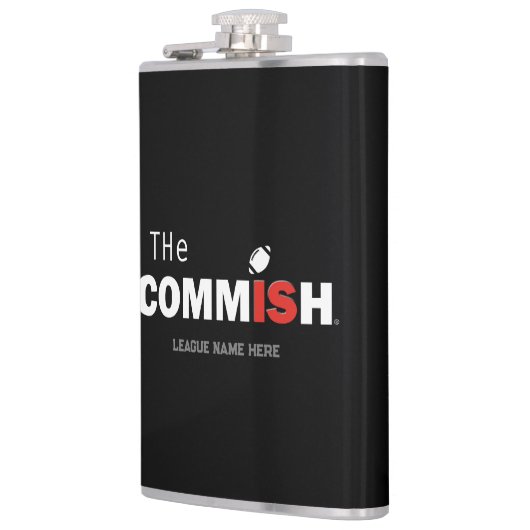 De Commish Custom Flask Leaguernaam toevoegen Heupfles (Links)