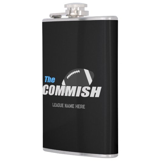 De Commish Custom Flask Leaguernaam toevoegen Heupfles (Links)