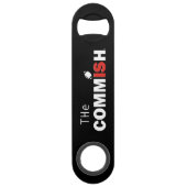 De Commish Flessenopener 1.5"w x 7"l x .125"h Speed Flessenopener (Voorkant)