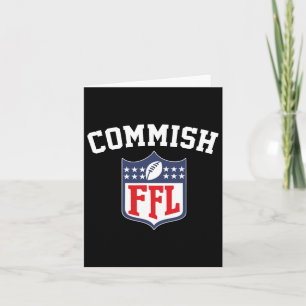 De Commish Funny Fantasy Football League FFL Comm Kaart