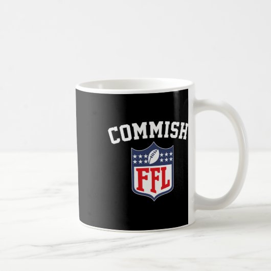 De Commish Funny Fantasy Football League FFL Comm Koffiemok (Rechts)