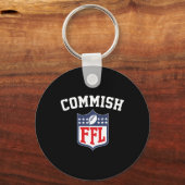 De Commish Funny Fantasy Football League FFL Comm Sleutelhanger (Voorkant)