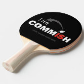 De Commish Ping Pong Paddle Custom Naam toevoegen Tafeltennisbatje (Voorkant Gekanteld)