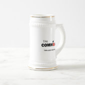 De Commish Stein Fantasy Football Custom Naam toev Bierpul (Voorkant rechts)