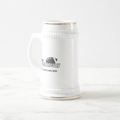 De Commish Stein Fantasy Football Custom Naam toev Bierpul (Voorkant links)