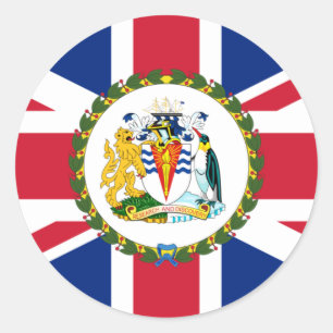 De Commissaris van het Britse Antarctische Territo Ronde Sticker