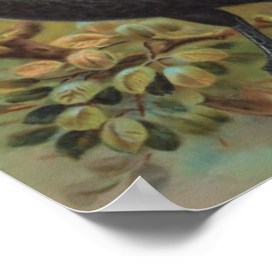 De Common Raven Bird Illustratie Poster (Hoek)