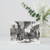 De Commune van Parijs: Een Barricade in Issy Briefkaart (Staand voorkant)
