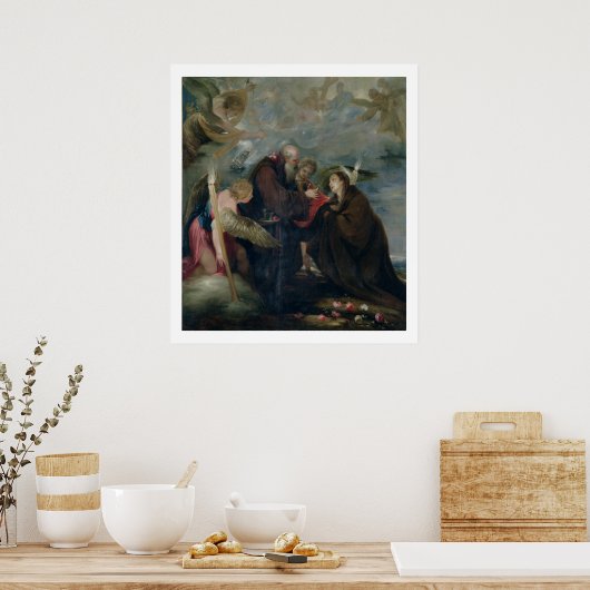 De Commune van St. Roos van Viterbo (de Maagd) Poster (Keuken)