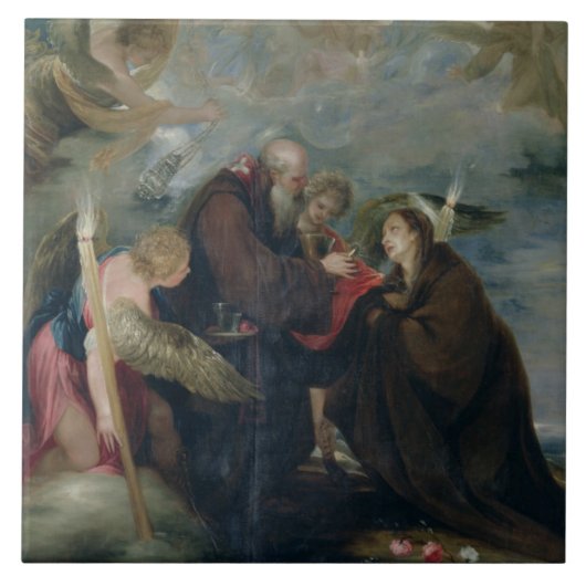 De Commune van St. Roos van Viterbo (de Maagd) Tegeltje (Voorkant)