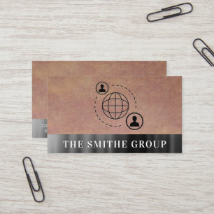 De Communicatie van het netwerk Pictogram Metallic Visitekaartje