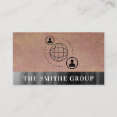 De Communicatie van het netwerk Pictogram Metallic Visitekaartje (Voorkant)