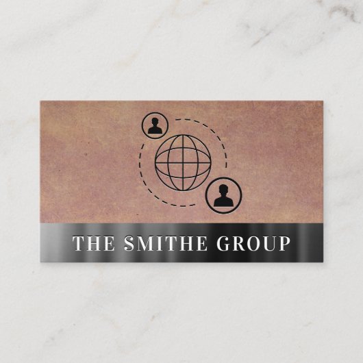 De Communicatie van het netwerk Pictogram Metallic Visitekaartje (Voorkant)