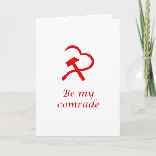 De communistische Kaart van de Valentijnsdag -- (Voorkant)