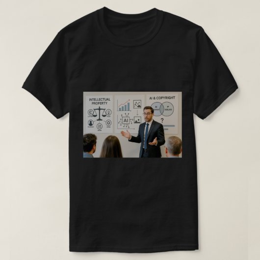 De complexiteit van het auteursrecht van AI T-shirt (Design voorkant)