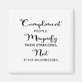 De Complimenten van het citaat de Mensen versterke Magneet (Voorkant)