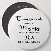 De Complimenten van het citaat de Mensen versterke Ronde Button 6,0 Cm (Voorkant /achterkant)