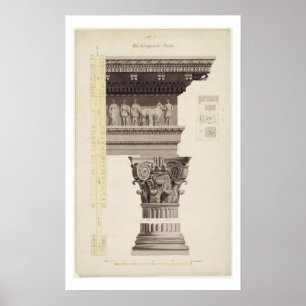 De composietvolgorde (met was, pen en zwarte inkt) poster