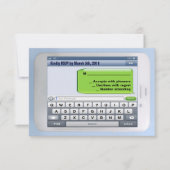 DE COMPULSIEVE TEXTER Bar Bat Mitzvah Reply Card RSVP Kaartje (Voorkant)