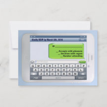 DE COMPULSIEVE TEXTER Bar Bat Mitzvah Reply Card