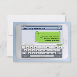 DE COMPULSIEVE TEXTER Bar Bat Mitzvah Reply Card RSVP Kaartje