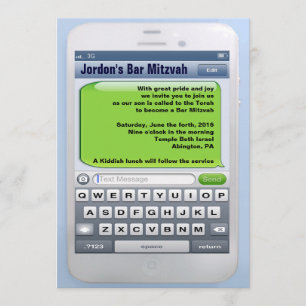 DE COMPULSIEVE UITWISSELING VAN DE Bar Mitzvah Kaart