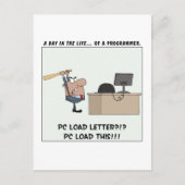 De computer van Angry Programmer Briefkaart (Voorkant)