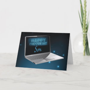 De Computer van de Verjaardag van de zoon Kaart