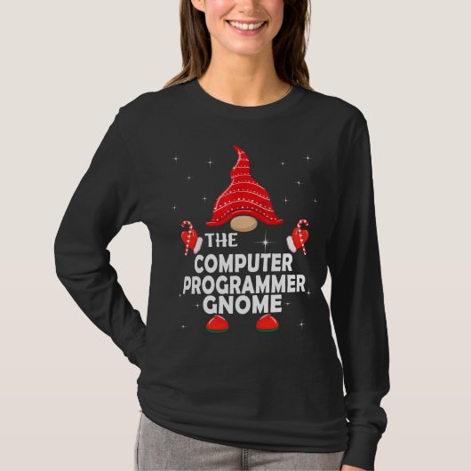 De Computerprogrammeur Kabouter Overeenkomende Fam T-shirt (Voorkant)