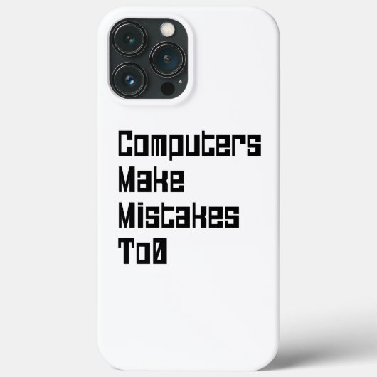 De computers maken fouten aan0 Case-Mate iPhone case (Achterkant)
