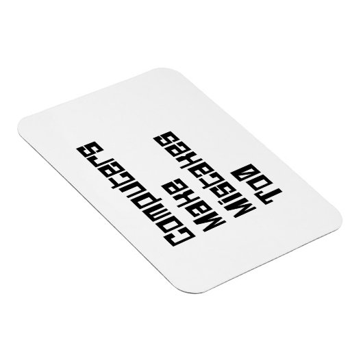 De computers maken fouten aan0 magneet (Rechterzijde)