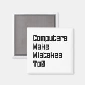 De computers maken fouten aan0 magneet (Voorkant / Achterkant)
