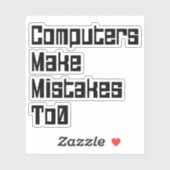 De computers maken fouten aan0 sticker (Vel)
