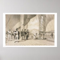 De Comte de Bourmont en admiraal Duperre aan boord