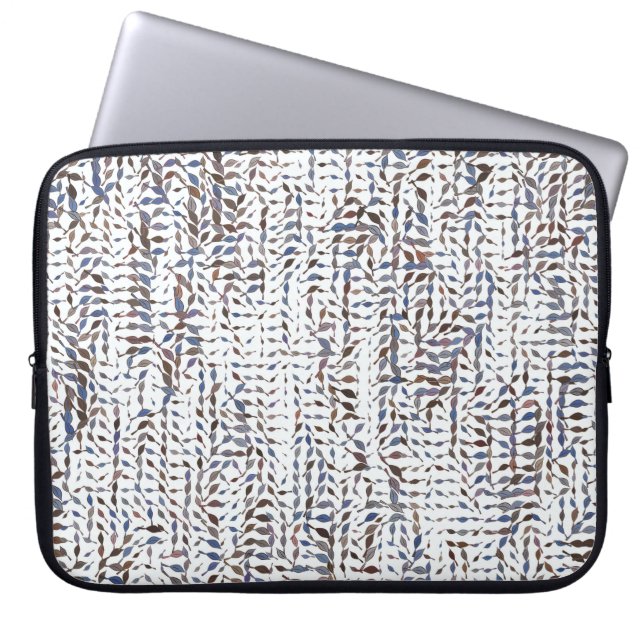 De conceptuele achtergrond verlaat tekeningspatroo laptop sleeve (Voorkant)