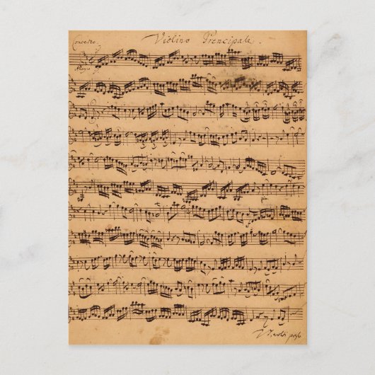 De concerto's Brandenburger, No.5 D-Dur, 1721 Briefkaart (Voorkant)