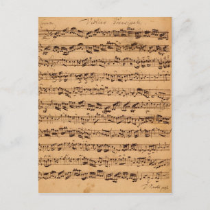 De concerto's Brandenburger, No.5 D-Dur, 1721 Briefkaart