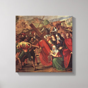 De concessie voor Calvarium, c.1505 Canvas Afdruk