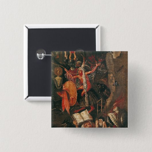 De conclusie vierkante button 5,1 cm (Voorkant /achterkant)